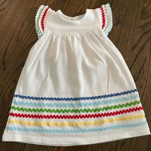 Bella Bliss white pique dress with ric rac- EUC - sz 3